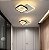 Lustre Plafon Sobrepor Teto Moderno Quadrado Quarto Banheiro Luz Led 3000k Bivolt 2 Arcos Quadrado Cor Preto - Imagem 3