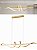LUSTRE PENDENTE LED ESPIRAL 1 METRO 3 TONS 45W - DOURADO - Imagem 1
