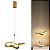 Luminária Pendente Moderna Curvas Ondas Quarto 20cm Luz Led Cor Dourado 110v/220v - Imagem 1