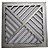 Ralo Grelha Linear 25x25cm Diagonal Com Aro De Fixação Alumínio Escovado - Imagem 1