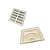 Ralo Anti Odor 15x15 Grelha Reta Aluminio c/Tela + Coletora Sb Bege - Imagem 6