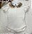 Body Manga Frufru Com Gola Xadrez - Off-White - Imagem 1