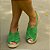 Sandália Flatform Girardis em couro Camurça Verde - Imagem 4