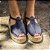 Sandália Flatform Girardis em Blue Jeans - Imagem 4