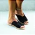 Sandália Flatform Feminina em Camurção Preto e Juta Natural Confortável - Imagem 1