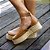 Sandália tipo espadrille Carmem em couro caramelo - Imagem 5