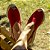 Sandália Flatform Girardis em couro Camurça Vermelha - Imagem 3