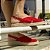 Sandália Flatform Girardis em couro Camurça Vermelha - Imagem 2