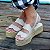 Flatform Girardis Ruth em couro Off-white - Imagem 1