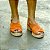 Sandália Flatform Girardis em couro Camurça laranja - Imagem 5