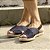 Flat em tecido jeans escuro - Imagem 1