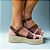 Flatform Girardis com tiras em couro marrom - Imagem 1