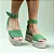 Espadrille Flatform em Couro Camurça verde - Imagem 1