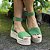 Espadrille Flatform em Couro Camurça verde - Imagem 2