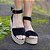 Espadrille Flatform em Couro Camurça Preta - Imagem 1