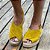 Sandália Flatform Girardis em couro Camurça mostarda - Imagem 3