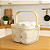 Cesto Fruteira Organizador de Metal Mesa Moderno Decorativo Branco Pequeno - Imagem 4