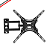 Suporte Para Tv Tri-articulado Lcd Led 16 32 40 42 47 50 55 - Imagem 1