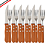 Jogo Talheres Kit Churrasco Carnes Inox 12 Pçs Dia Dos Pais - Imagem 1