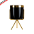 Vaso para Suculenta Ceramica com Suporte Dourado Decorativo - Imagem 1