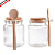 Kit 2 Potes de Vidro com Colher de Bambu e Tampa de Rolha – Organização e Estilo Natural para Temperos e Condimentos - Imagem 5