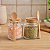 Kit 2 Potes de Vidro com Colher de Bambu e Tampa de Rolha – Organização e Estilo Natural para Temperos e Condimentos - Imagem 1
