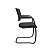 Cadeira Fixa Piena Assento e Encosto em Tecido Preto - Imagem 2