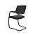 Cadeira Fixa Piena Assento e Encosto em Tecido Preto - Imagem 3
