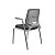 Kit com 02 Cadeiras Fixas Cromadas Com Braço LGE Assento Vinil Preto - Imagem 3