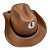 Chapéu Country Cowboy Marrom - Imagem 2