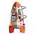 Foguete de Atividades Tooky Toy Brinquedo Educativo Madeira - Imagem 2