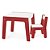 Conjunto Mesa e Cadeirinha Infantil Vermelha Madeira Junges - Imagem 2