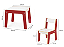 Conjunto Mesa e Cadeirinha Infantil Vermelha Madeira Junges - Imagem 9