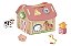 Encaixe Formas Casa Celeiro Fazendinha Brinquedo Madeira Tooky Toy - Imagem 1