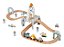Conjunto Trem Estação Espacial Madeira Tooky Toy - Imagem 1