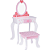 Penteadeira Infantil com Espelho e Banqueta Madeira Rosa Tooky Toy - Imagem 1