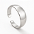 Anel Ajustável de Aço Inoxidável Prata Plano - Imagem 1