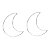 Brinco Argola Vazado Lua Crescente - Prata 925 - Imagem 1