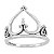 Anel Formato De Coroa De Coração  - Prata 925 - Imagem 3