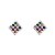 Brinco Quadrado Com Zircônias Coloridas - Prata 925 - Imagem 1