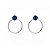Brinco Circulo Grande Com Zircônia Azul - Prata 925 - Imagem 1