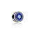Berloque Estrela Cravejada Azul - Prata 925 - Imagem 1
