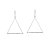 Brinco Longo Triângulo - Prata 925 - Imagem 1