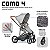 Kit de Carrinho - Como 4 + Moisés + Bebê Conforto Risus + Bolsa + Adaptador Woven Grey (0-15kg) - ABC Design - Imagem 2