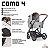 Kit de Carrinho - Como 4 + Moisés + Bebê Conforto Risus + Bolsa + Adaptador Woven Grey (0-15kg) - ABC Design - Imagem 4