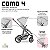Kit de Carrinho - Como 4 + Moisés + Bebê Conforto Risus + Bolsa + Adaptador Woven Grey (0-15kg) - ABC Design - Imagem 3