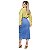 Saia Jeans Midi Cintura Alta Com Fenda Lavagem Média - Imagem 4