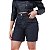 Short Jeans Pedal Meia Coxa Preto - Imagem 1