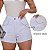 Shorts Branco Jeans Com Detalhes Em Strass - Imagem 4