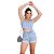 Conjunto Shorts Jeans Claro + Cropped - Imagem 3